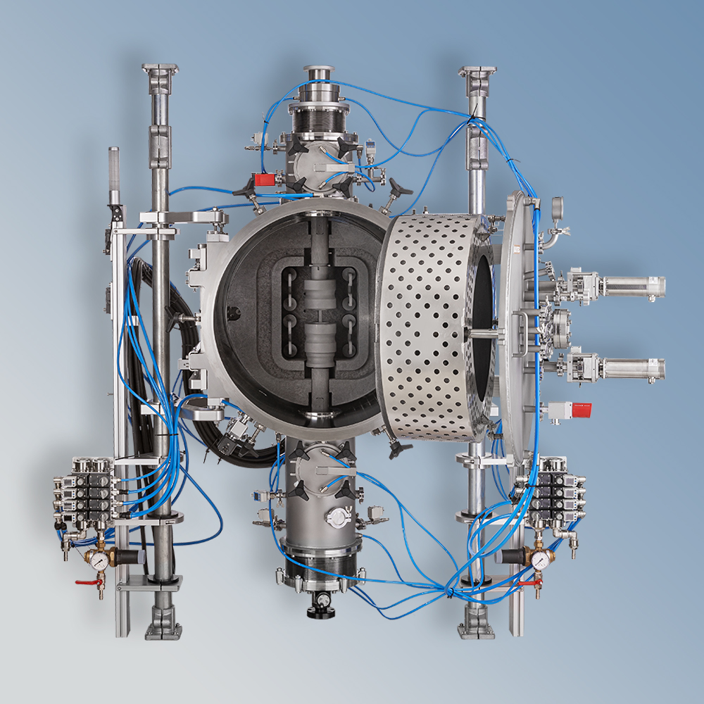 Vacuum furnace open